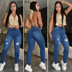JEAN SKINNY STRETCH TIRO ALTO 0301