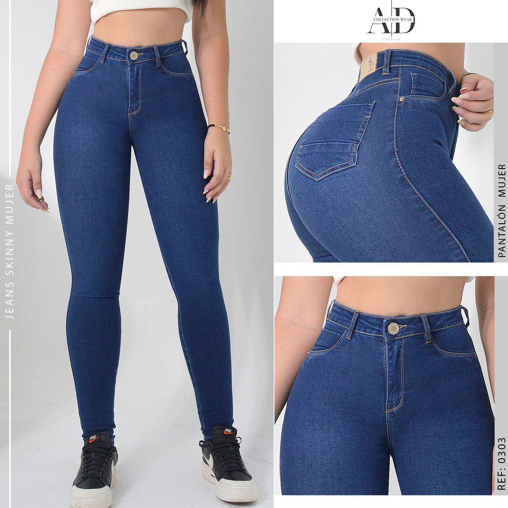 JEAN SKINNY STRETCH TIRO ALTO 0303