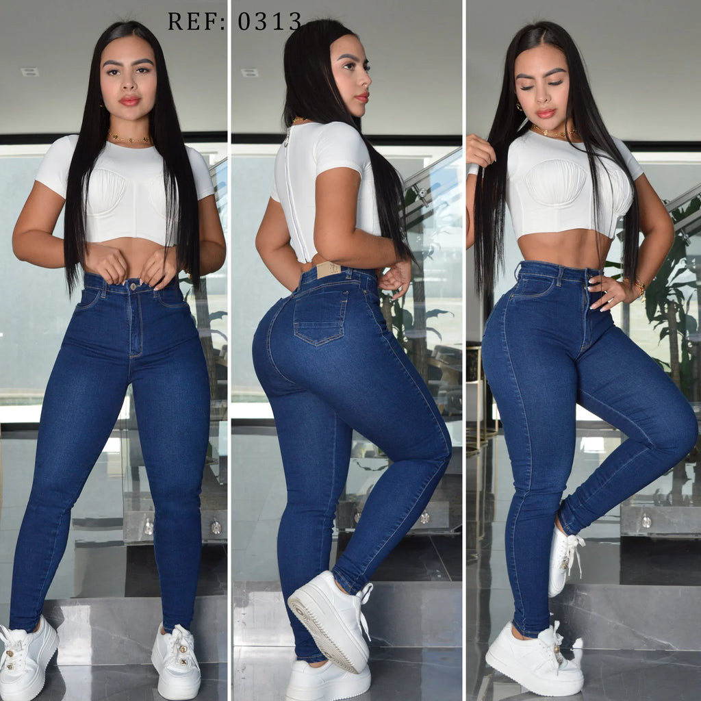 JEAN SKINNY STRETCH TIRO ALTO 0303
