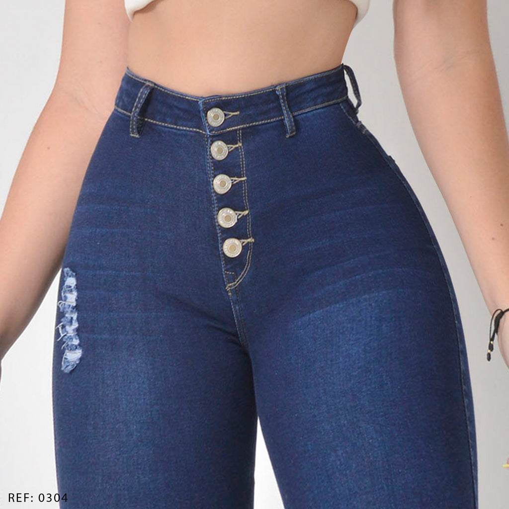 JEAN SKINNY STRETCH TIRO ALTO 0304