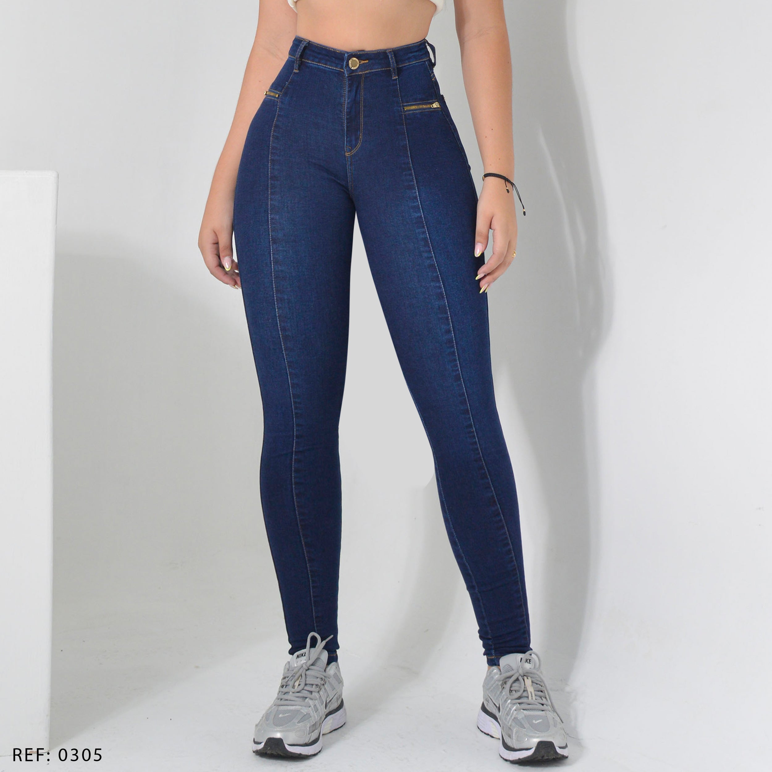 JEAN SKINNY STRETCH TIRO ALTO 0305