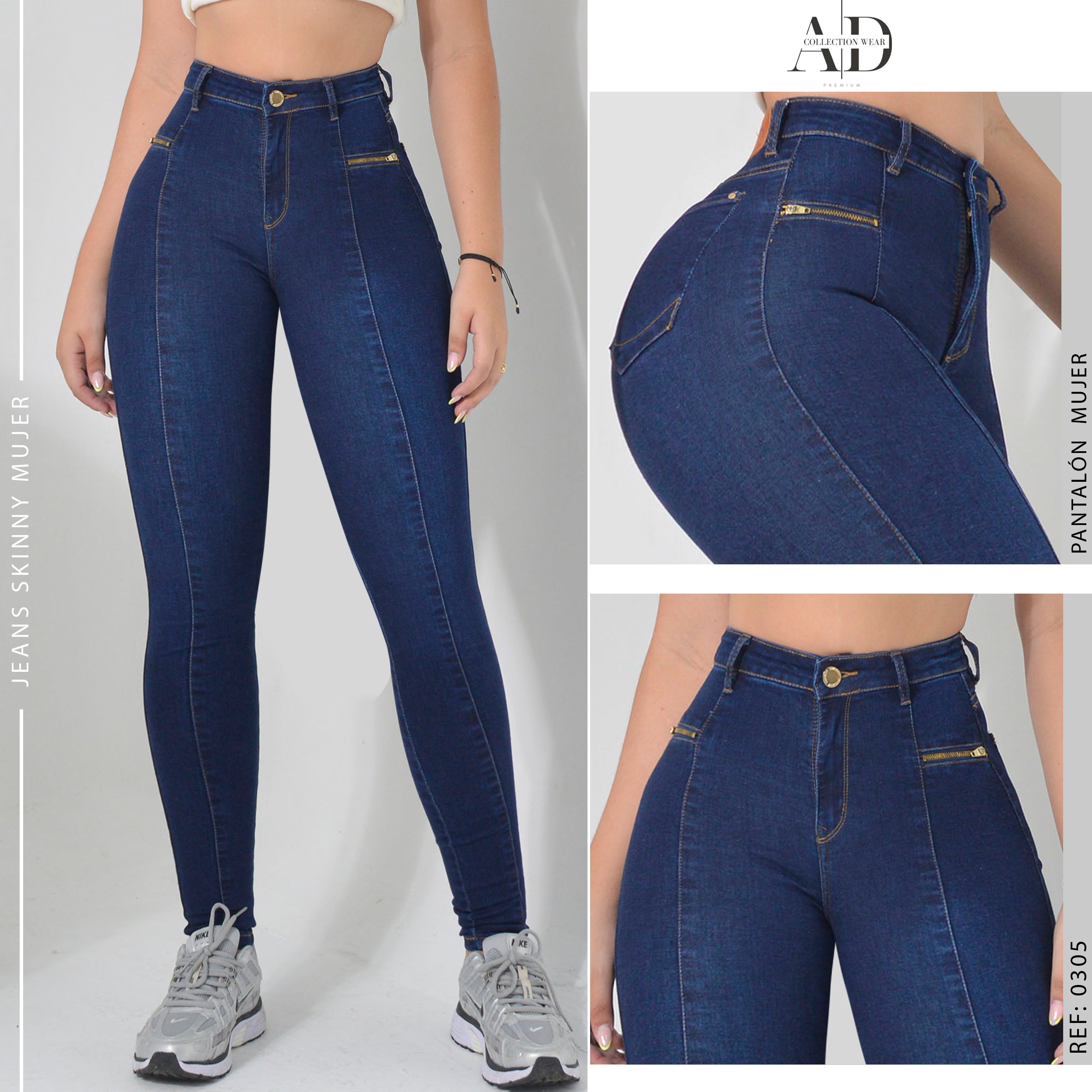 JEAN SKINNY STRETCH TIRO ALTO 0305