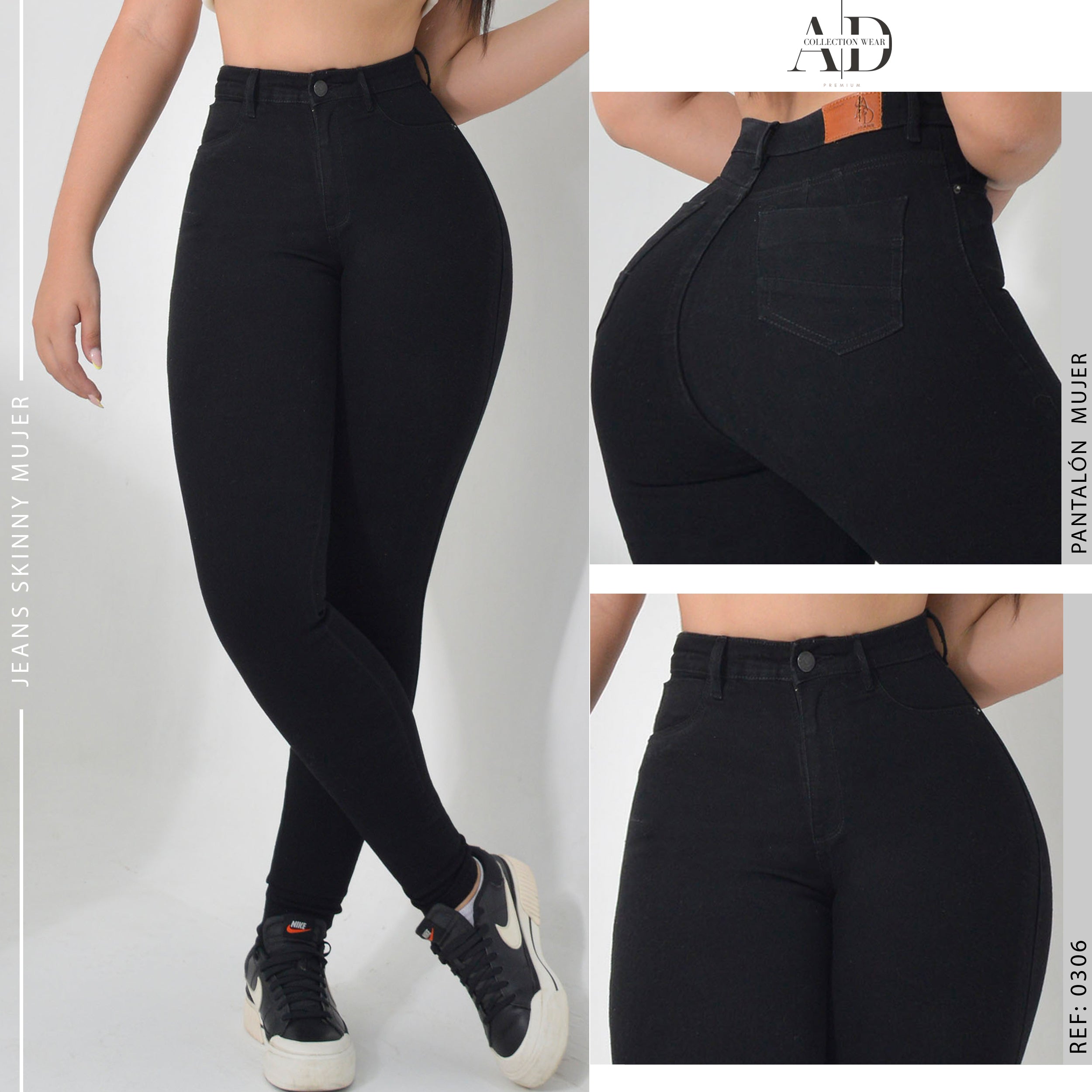 JEAN SKINNY STRETCH TIRO ALTO 0306