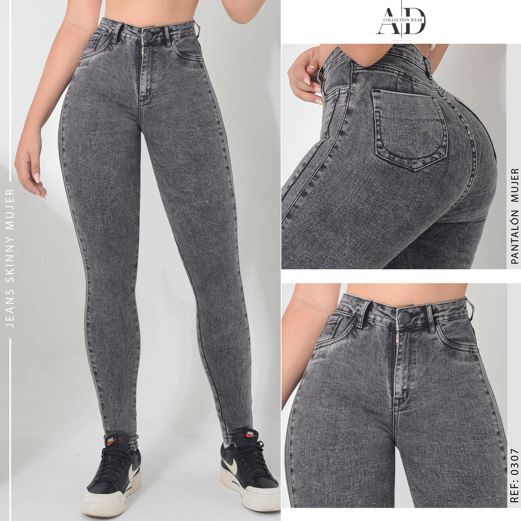 JEAN SKINNY STRETCH TIRO ALTO 0307