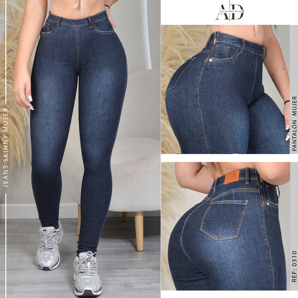 JEAN SKINNY STRETCH TIRO ALTO 0310