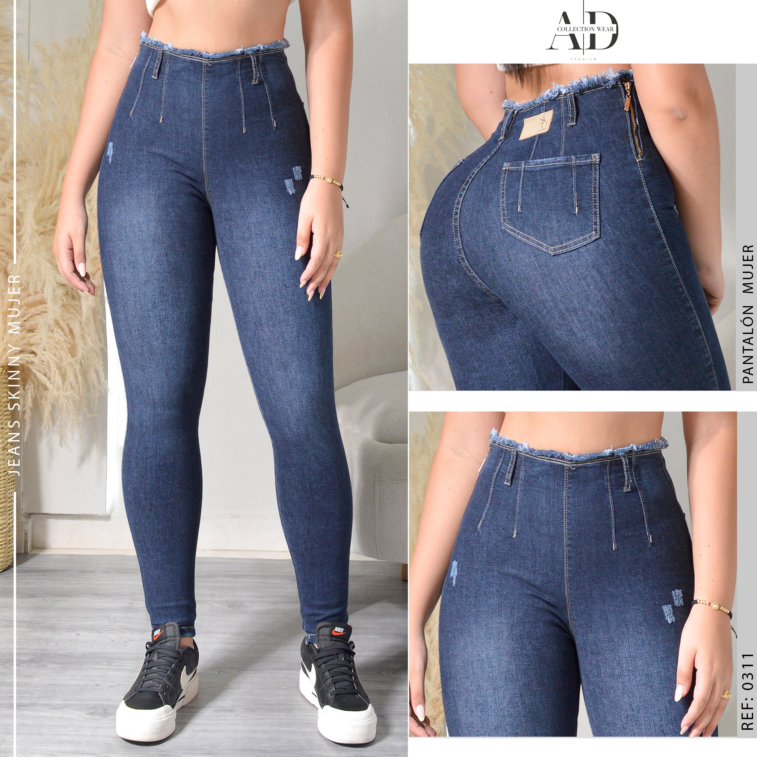 JEAN SKINNY STRETCH TIRO ALTO 0311