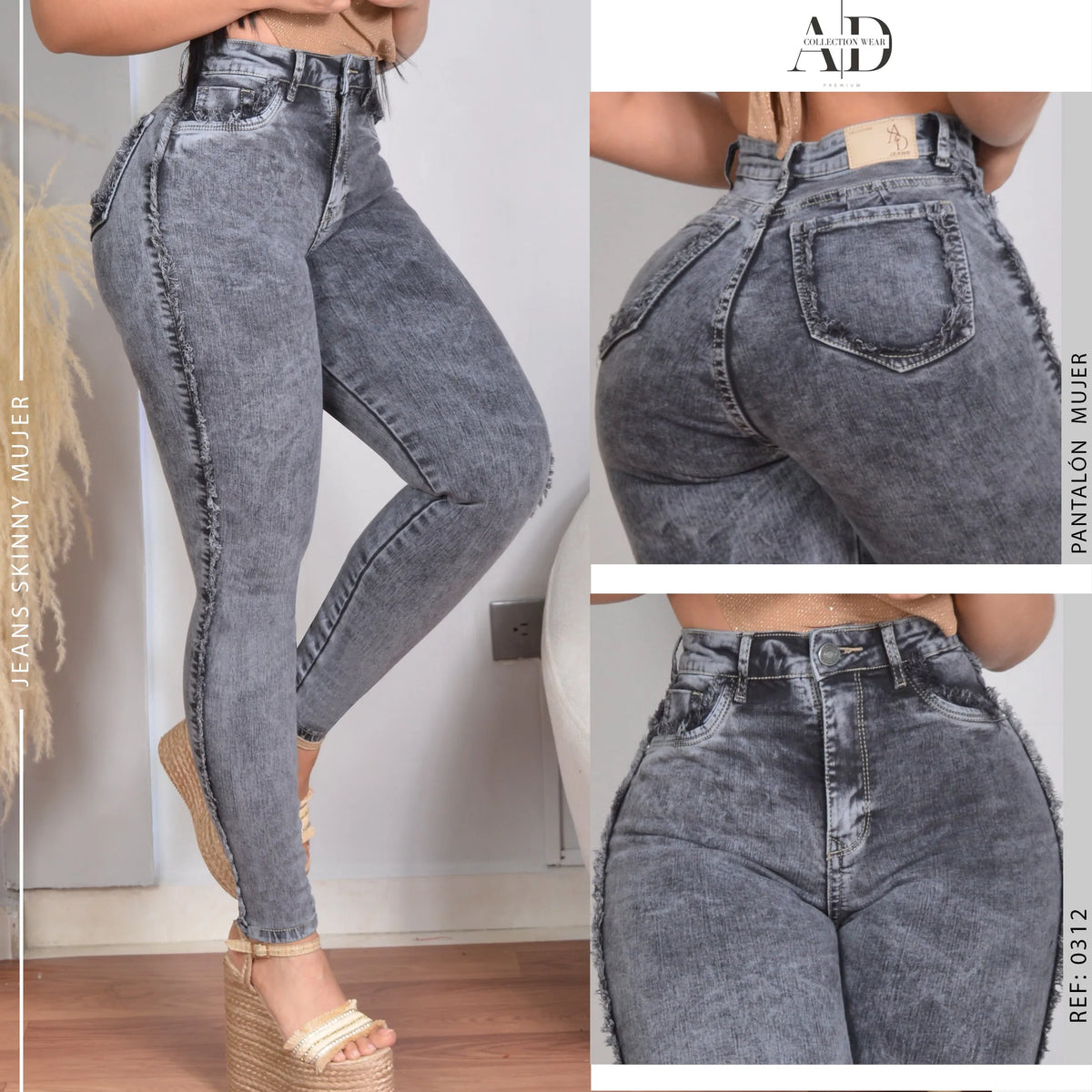 JEAN SKINNY STRETCH TIRO ALTO 0312