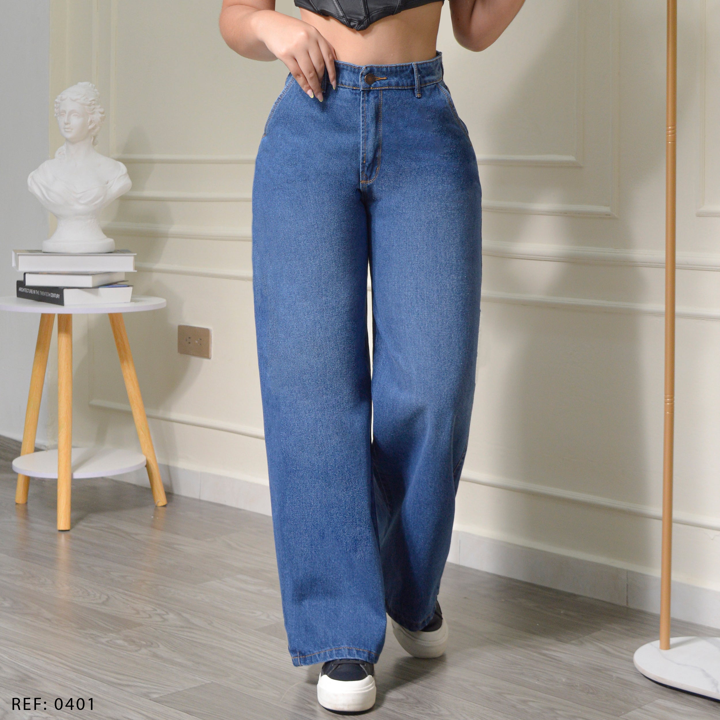 JEAN STRAIGHT LENGHT RIGIDO TIRO ALTO 0401