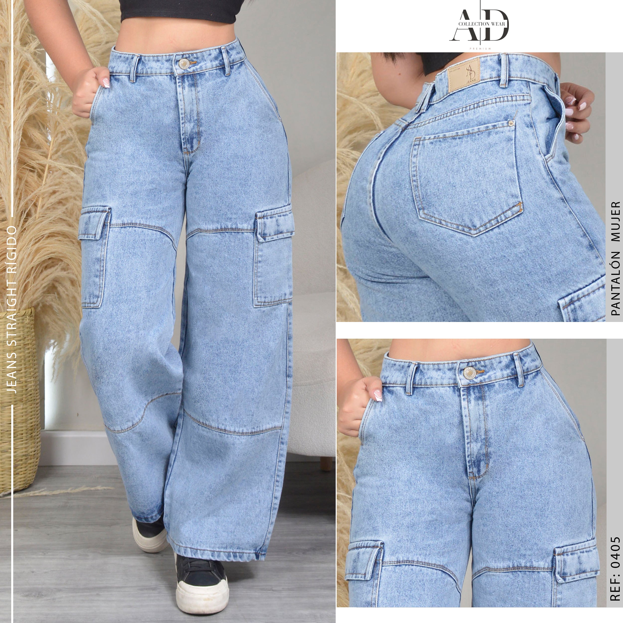 JEAN STRAIGHT LENGHT RIGIDO TIRO ALTO 0405