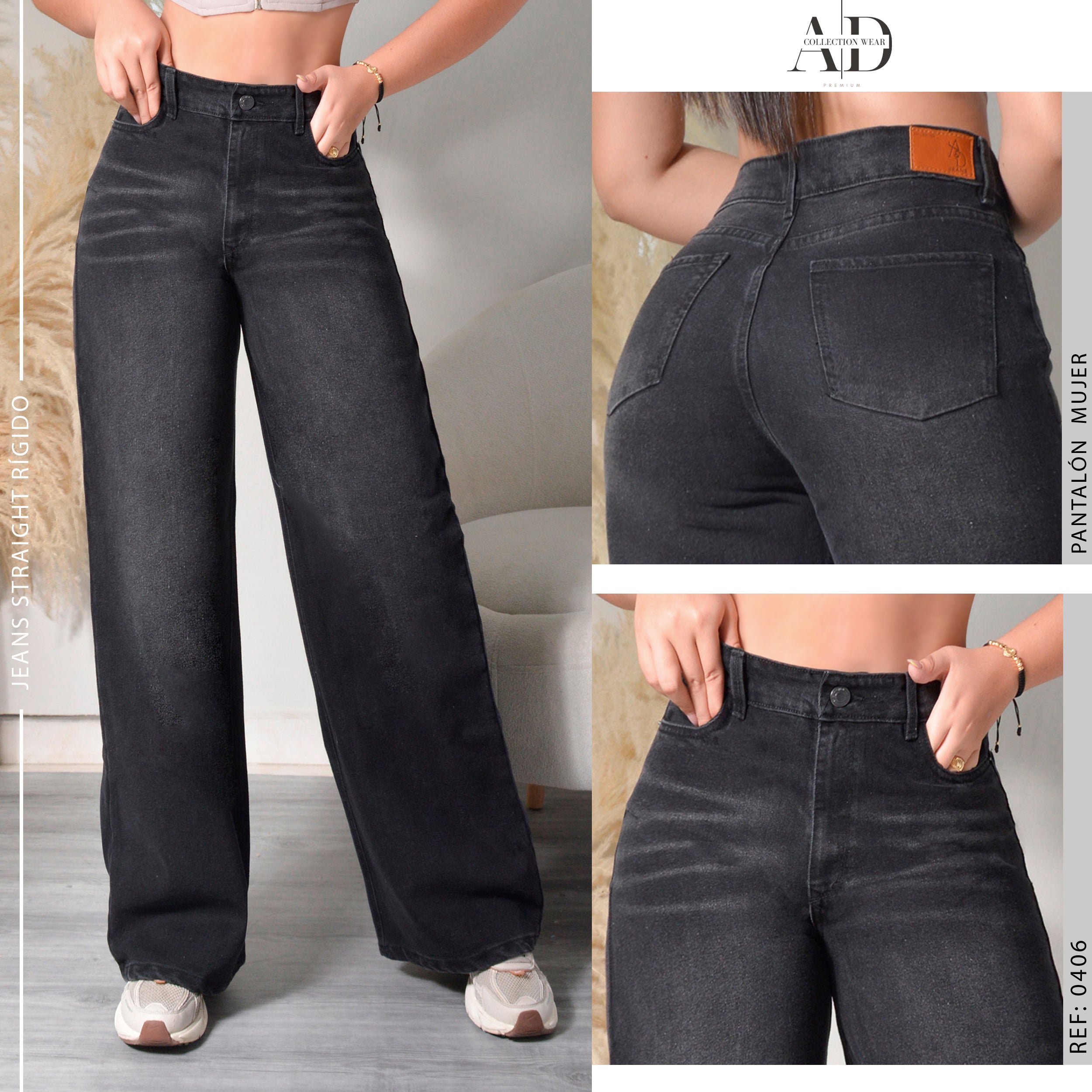 JEAN STRAIGHT LENGHT RIGIDO TIRO ALTO 0406