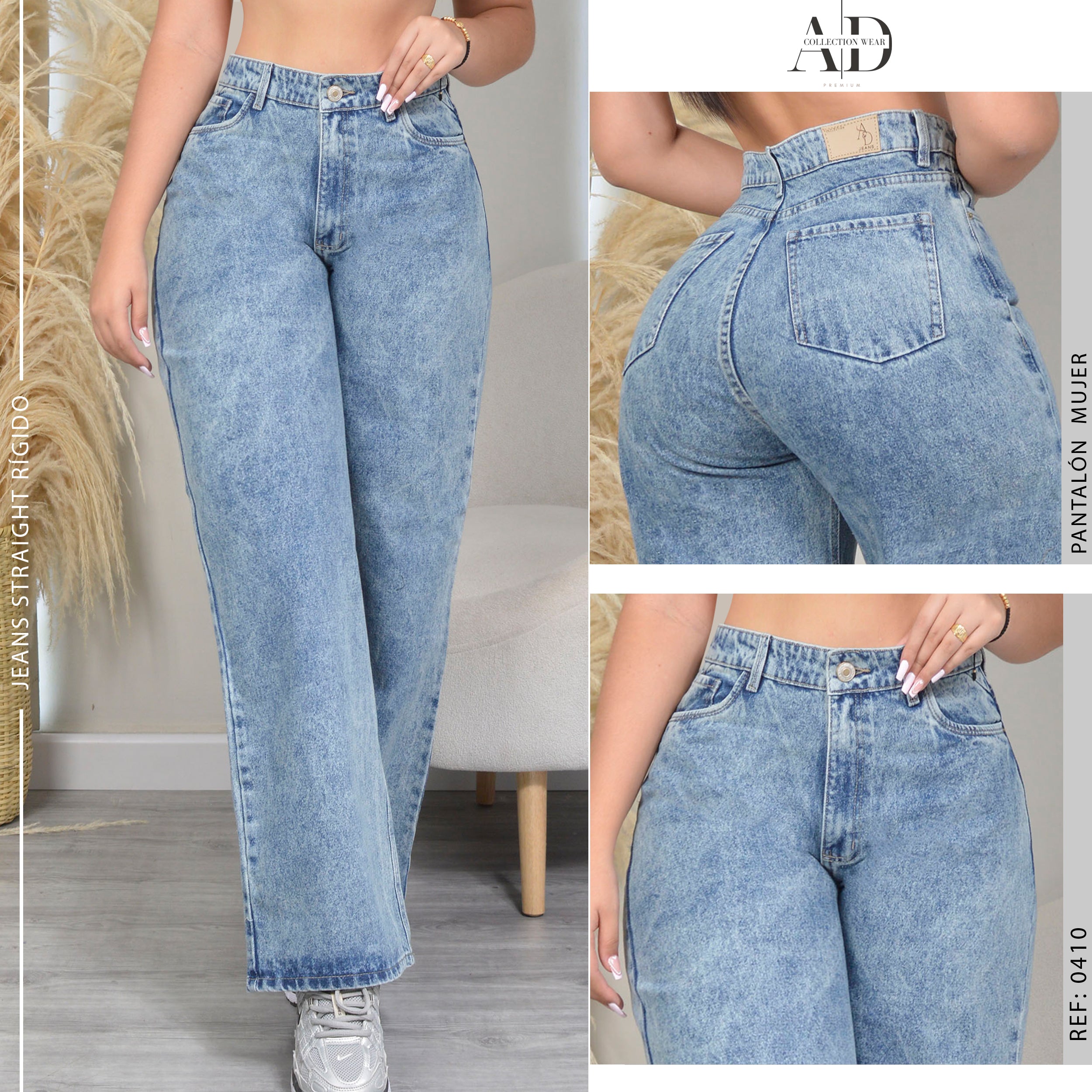 JEAN STRAIGHT LENGHT RIGIDO TIRO ALTO 0410