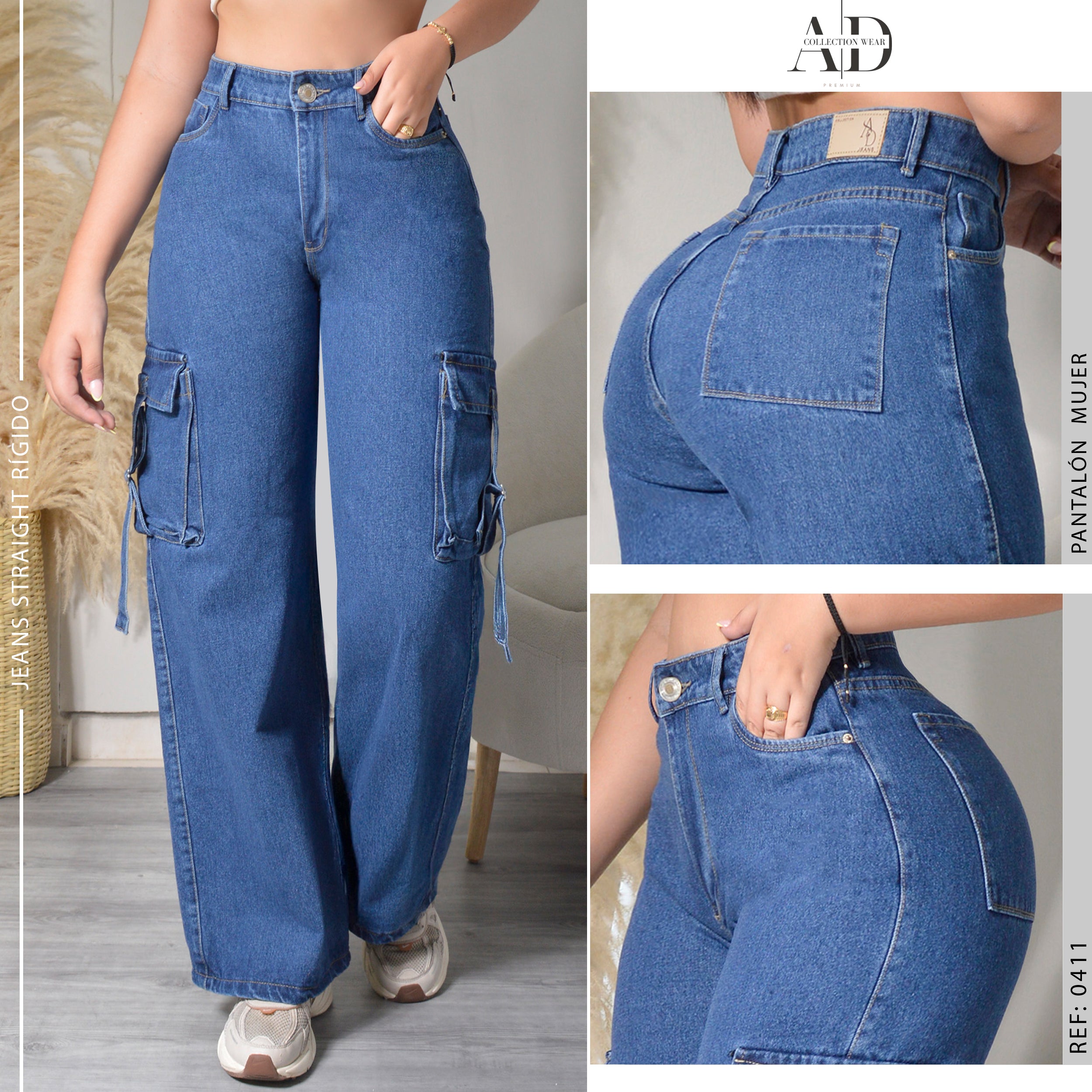 JEAN STRAIGHT LENGHT RIGIDO TIRO ALTO 0411