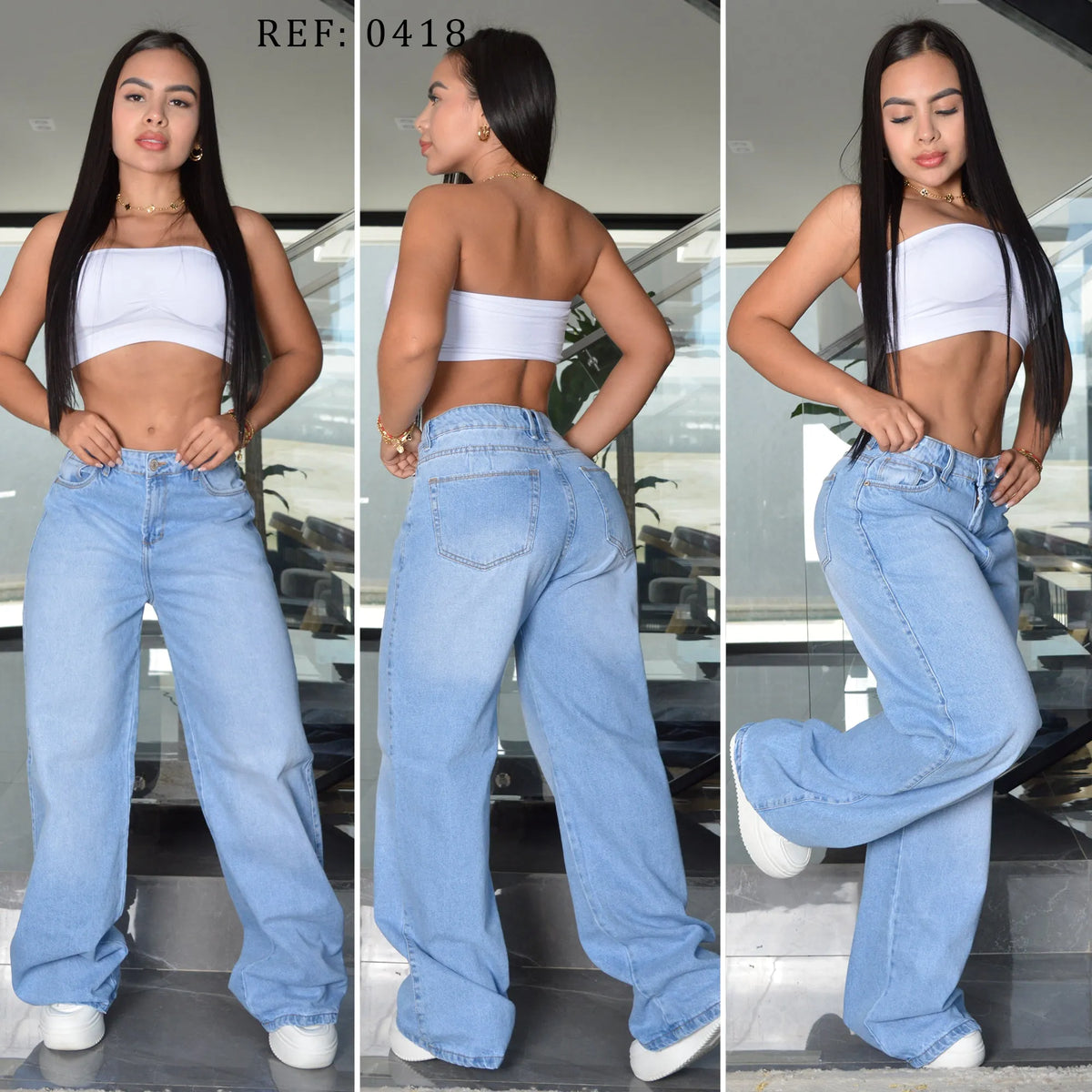 JEAN STRAIGHT LENGHT RIGIDO TIRO ALTO 0418