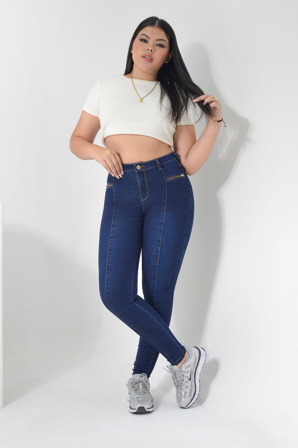 JEAN SKINNY STRETCH TIRO ALTO 0305