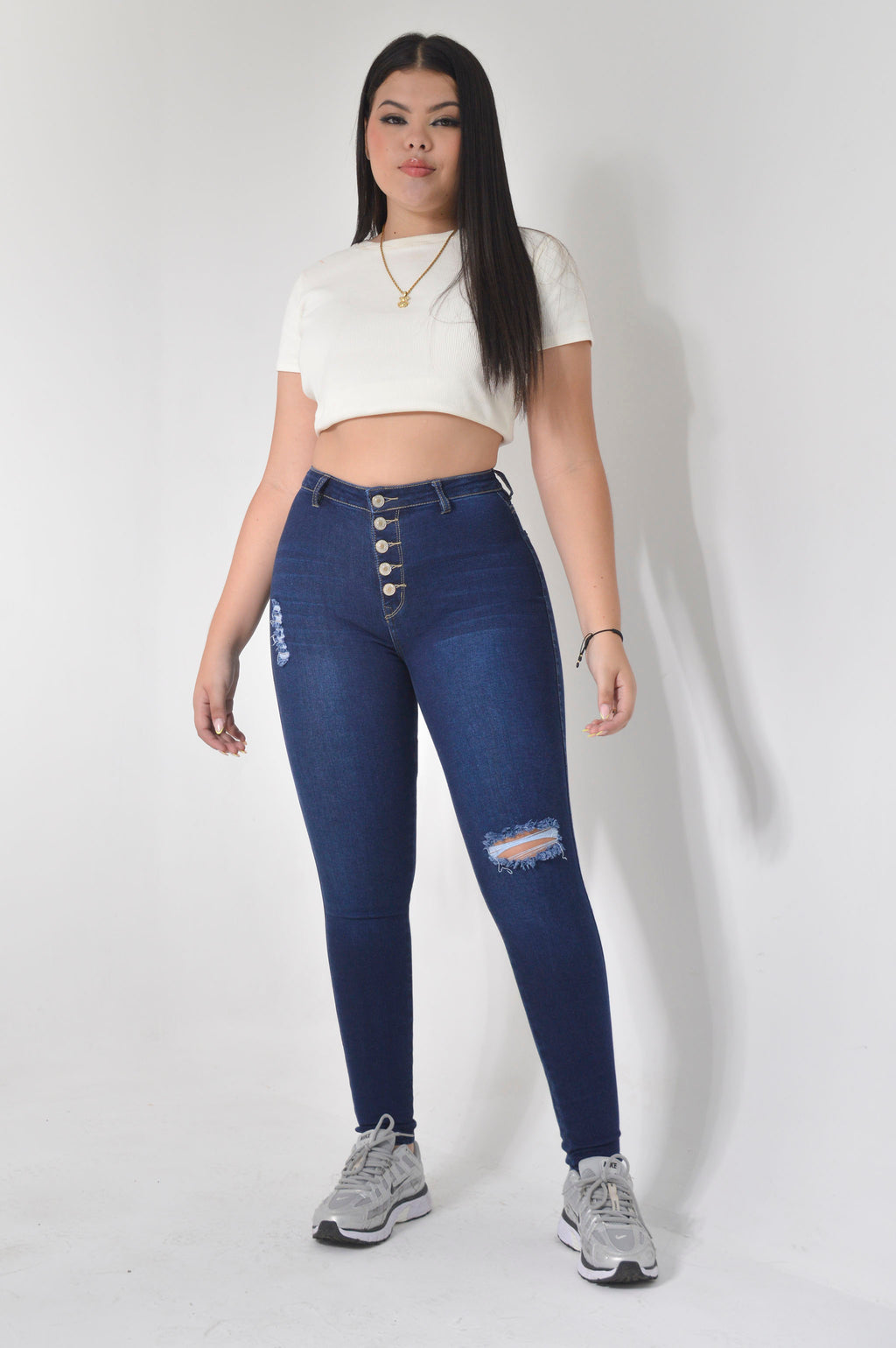 JEAN SKINNY STRETCH TIRO ALTO 0304