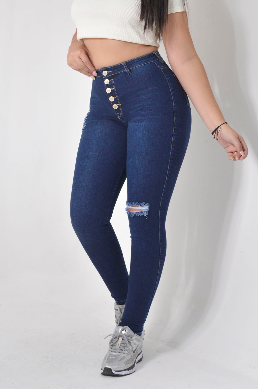 JEAN SKINNY STRETCH TIRO ALTO 0304